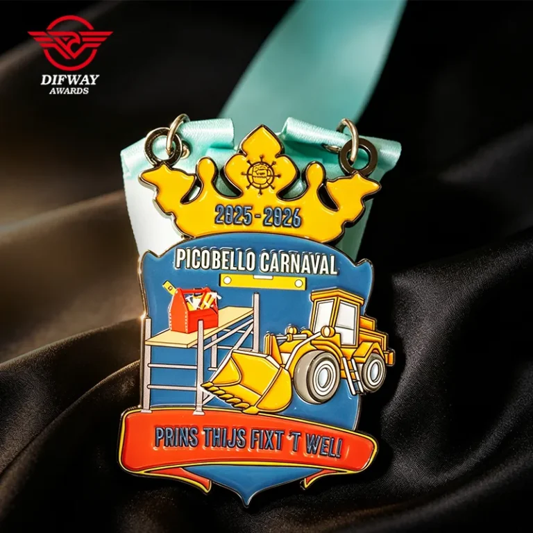 Custom Die Casting European Carnaval Medaille, Soft Enamel Metal Carnival Medal.