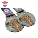 Custom Your Own Design Award Medal, Bespoke Virtual Run Medallion with Transparent Color.