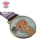 Custom Your Own Design Award Medal, Bespoke Virtual Run Medallion with Transparent Color.