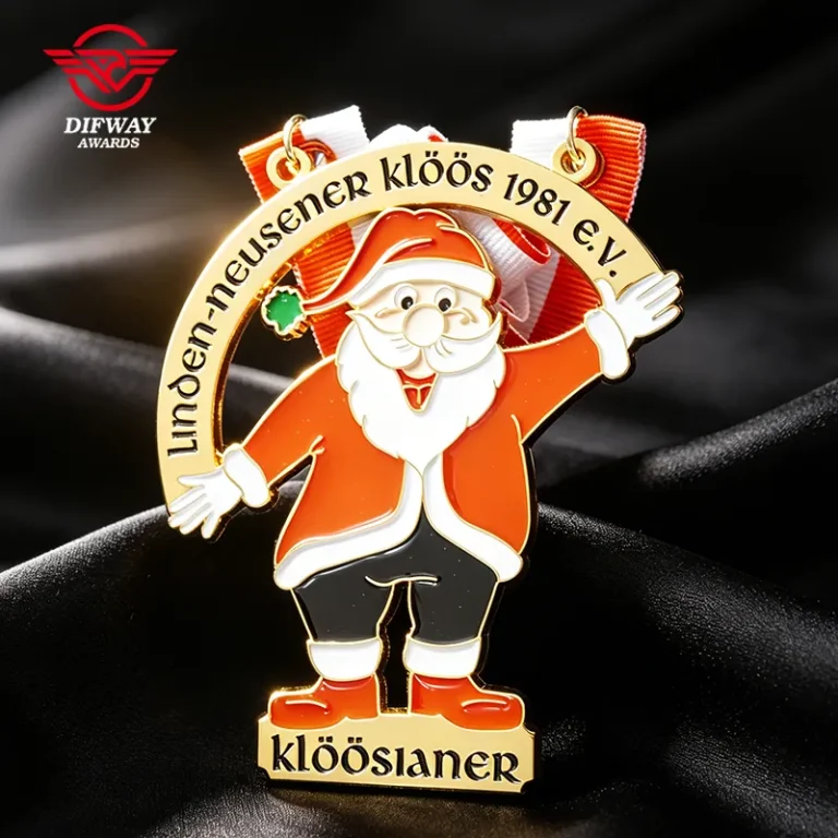 Custom Carnival Orden, Zinc Alloy Soft Enamel Santa Claus Carnaval Medaille.