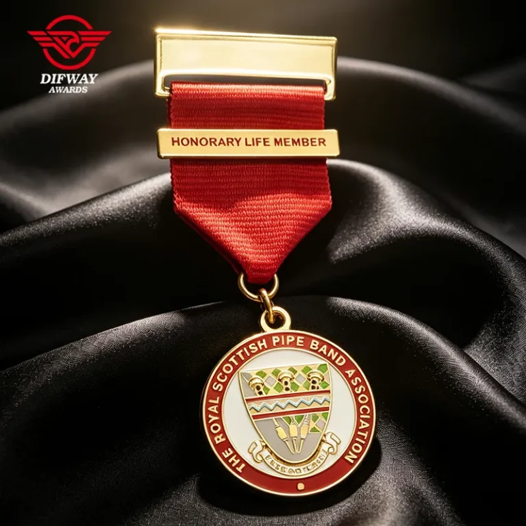 Custom Medals for Awards for School, Bespoke Gold Plated Hard Enamel Medallions.