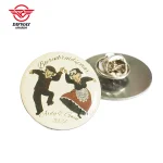 Custom Full Color Print Pin, Stainless Iron Photo Dome Badge For Festival Event Souvenir.