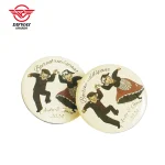 Custom Full Color Print Pin, Stainless Iron Photo Dome Badge For Festival Event Souvenir.