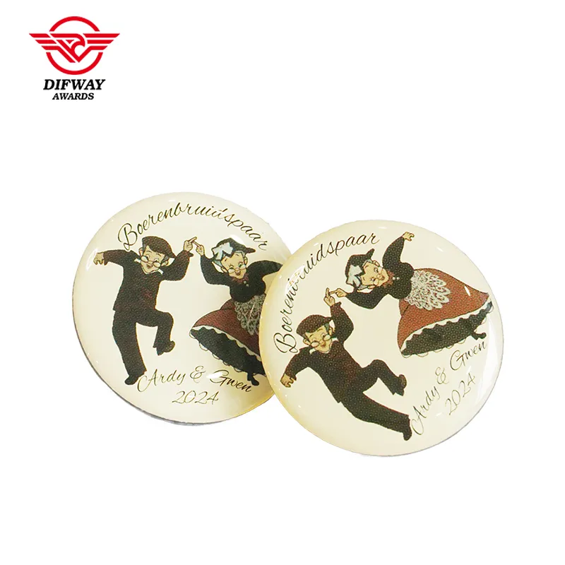 Custom Full Color Print Pin, Stainless Iron Photo Dome Badge For Festival Event Souvenir.