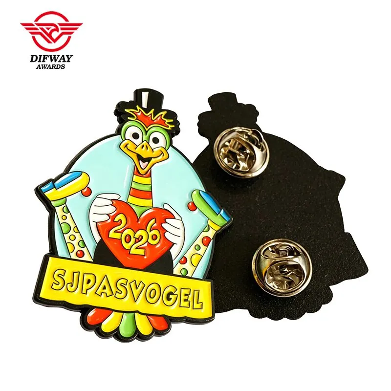Die Casting Metal Awesome Enamel Pins, Carnival Cartoon Character Badges.