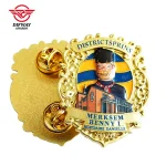 Custom Zinc Alloy Carnival Lapel Pin, 3D Embossed Festival Souvenir Metal Badge