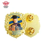 Custom Zinc Alloy Carnival Lapel Pin, 3D Embossed Festival Souvenir Metal Badge