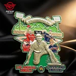 Zinc Alloy Die Cast Pins , Soft Enamel Filling Baseball Sports Game Event Souvenir Metal Badge