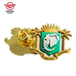 Custom Zinc Alloy DieCast Lapel Pin With UV Color Printing, Country Themed Souvenir Metal Badge