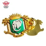 Custom Zinc Alloy DieCast Lapel Pin With UV Color Printing, Country Themed Souvenir Metal Badge