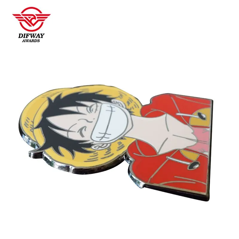 Custom Cartoon Hard Enamel Lapel Pin, Anime Character Collectible Metal Badge.