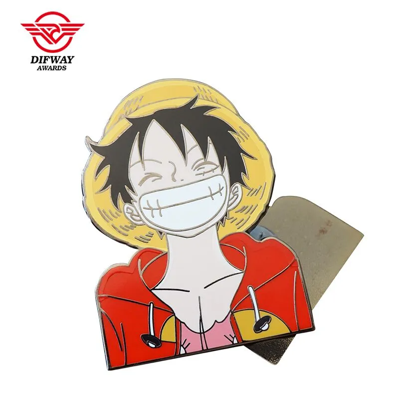 Custom Cartoon Hard Enamel Lapel Pin, Anime Character Collectible Metal Badge.