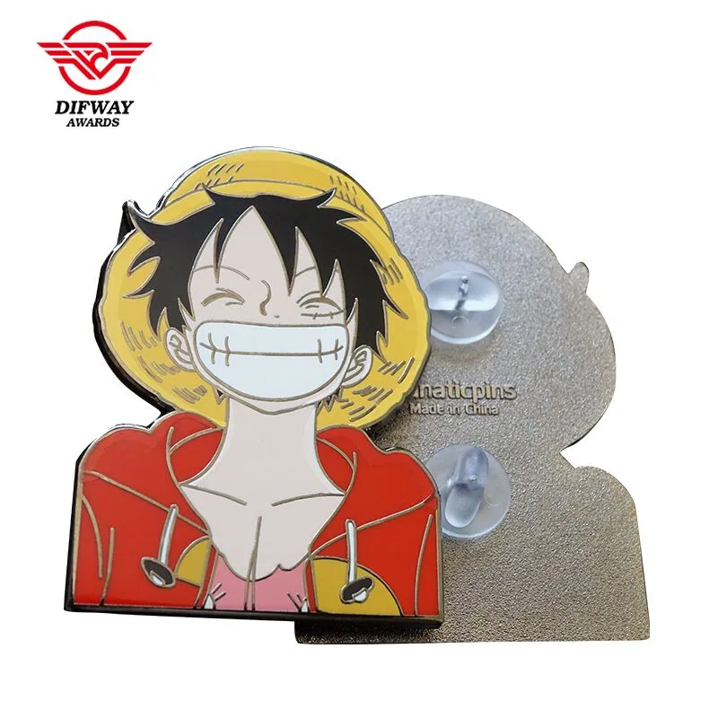 Custom Cartoon Hard Enamel Lapel Pin, Anime Character Collectible Metal Badge.