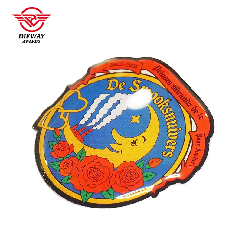 Printed Epoxy Die Strucking Metal Pins For Shirts, Carnival Festival Event Souvenir Badge.