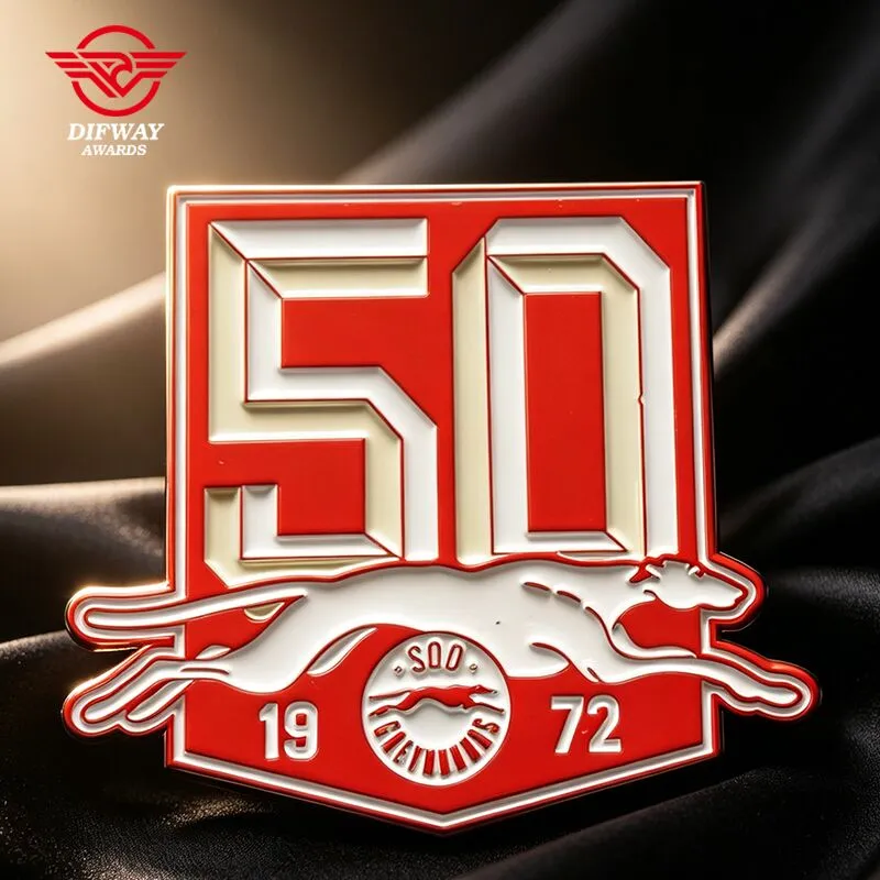 Custom Soft Enamel Lapel Pin, Red Plated Sport Event Commemorative Metal Badge