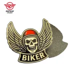 Making Your Own Design Cute Enamel Pins, Biker Skull Wing Metal Badges.