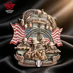 Customized Zinc Alloy Die Cast Lapel Pins, Military Commemorative Badge