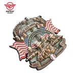 Customized Zinc Alloy Die Cast Lapel Pins, Military Commemorative Badge