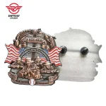 Customized Zinc Alloy Die Cast Lapel Pins, Military Commemorative Badge