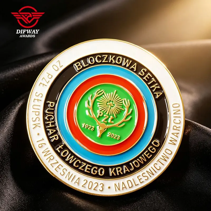 Custom Antique Gold Plated Soft Enamel Lapel Pin, Round Multi‑Color Event Commemorative Metal Badge