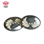 Custom Metal Brooch Pins, Printed Epoxy Stainless Iron Oval Art Pattern Event Souvenir Badge