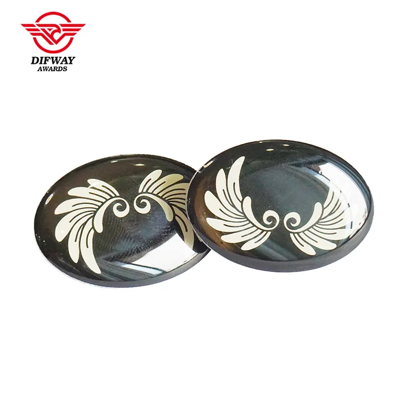 Custom Metal Brooch Pins, Printed Epoxy Stainless Iron Oval Art Pattern Event Souvenir Badge