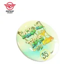 Stainless Iron Round Printable Pins, Graffiti Style Anniversary Event Souvenir Badge.
