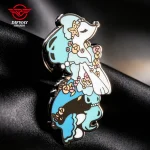 Custom Soft And Hard Enamel Pins, Fantasy Character Art Themed Event Collectible Badge.
