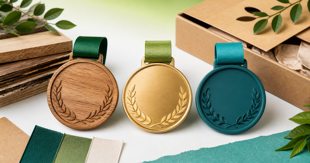 Wood metal and PVC medal material comparison for event awards
